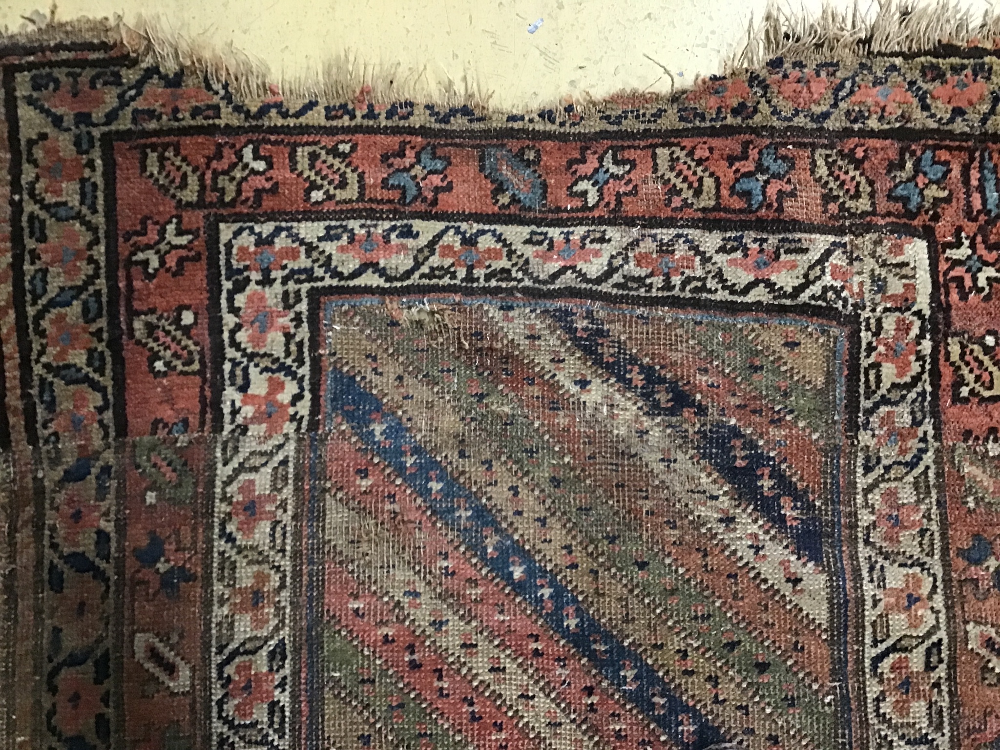 An antique Gendje runner, 370 x 100cm